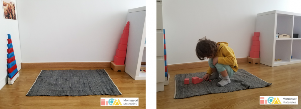 Espacio del trabajo en una Habitación Montessori